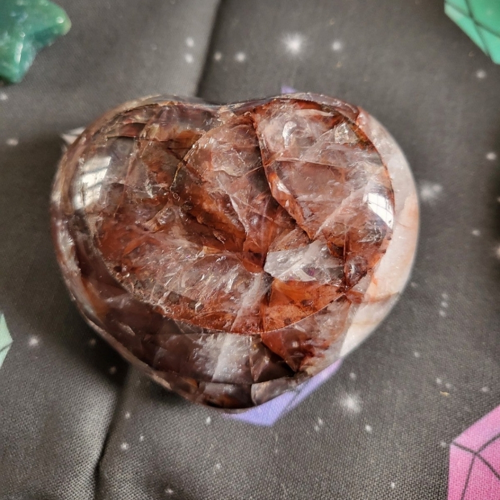 Fire quartz heart